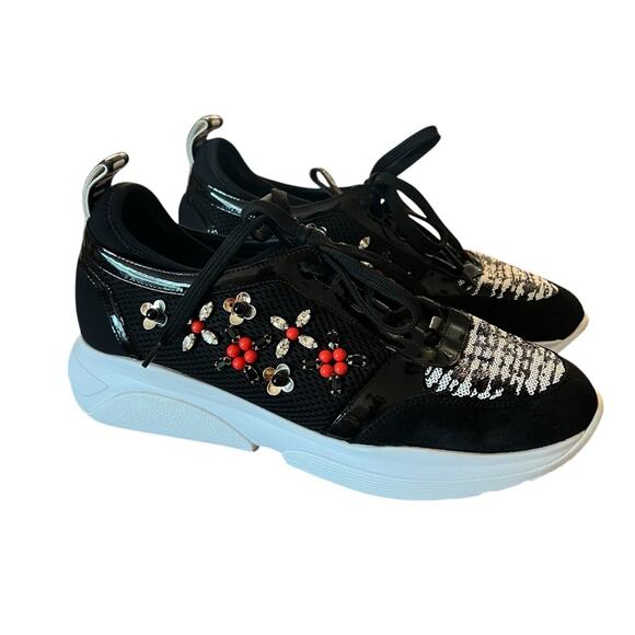 Louis Vuitton Bijoux Mesh Crystal Embellished Floral  Sneakers EU 39 US 9 - Picture 1 of 15